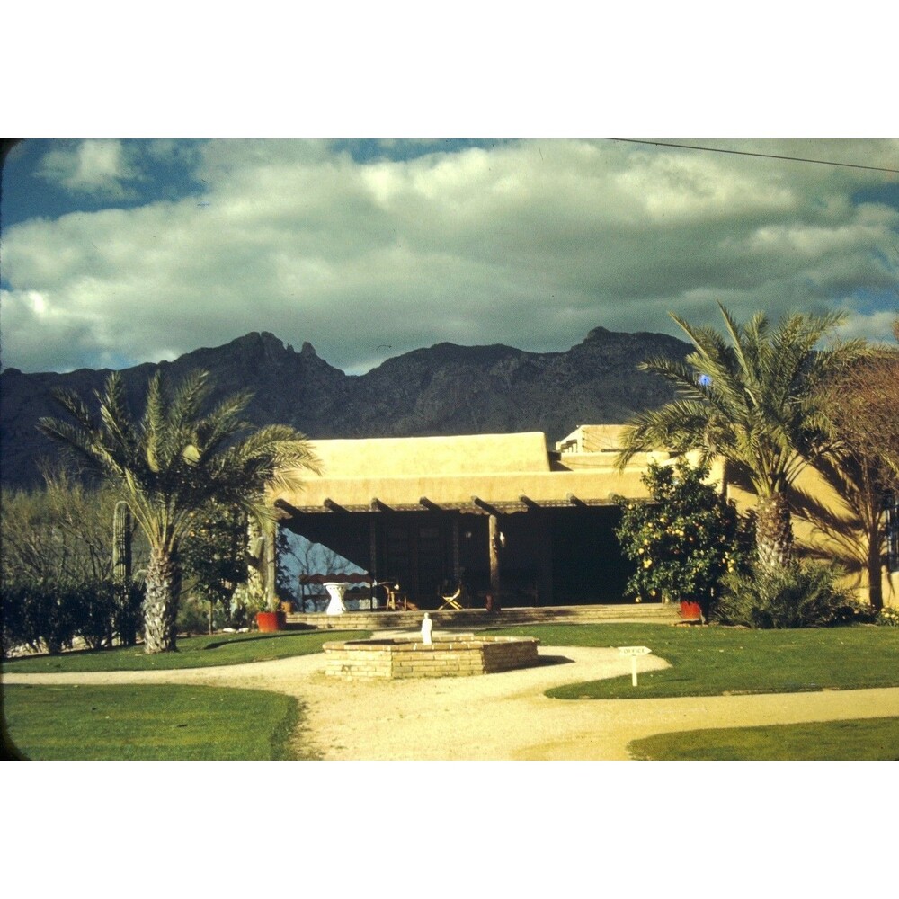 Kodak Slide 1950s Red Border Kodachrome Hacienda del Sol Guest Ranch Resort, AZ